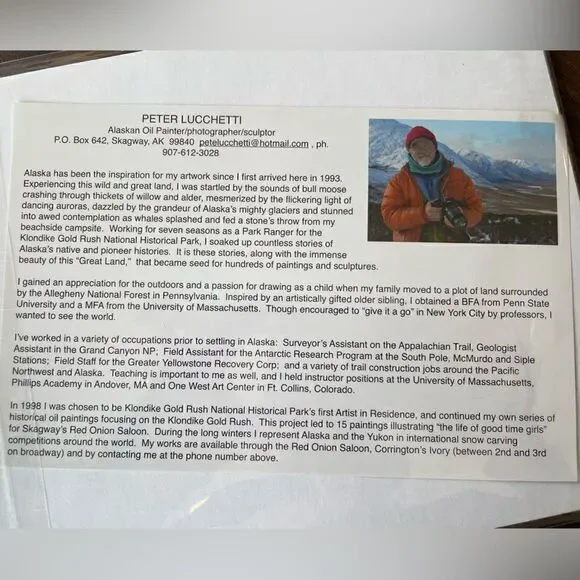 Alaska “good time girl” saloon oil painting 8x10 - Picture 3 of 5